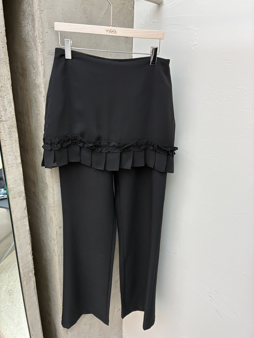 Verbena東大門代購女裝新款人氣推薦熱賣休閑職業裙褲雪紡Verbena裙褲圖色2黑