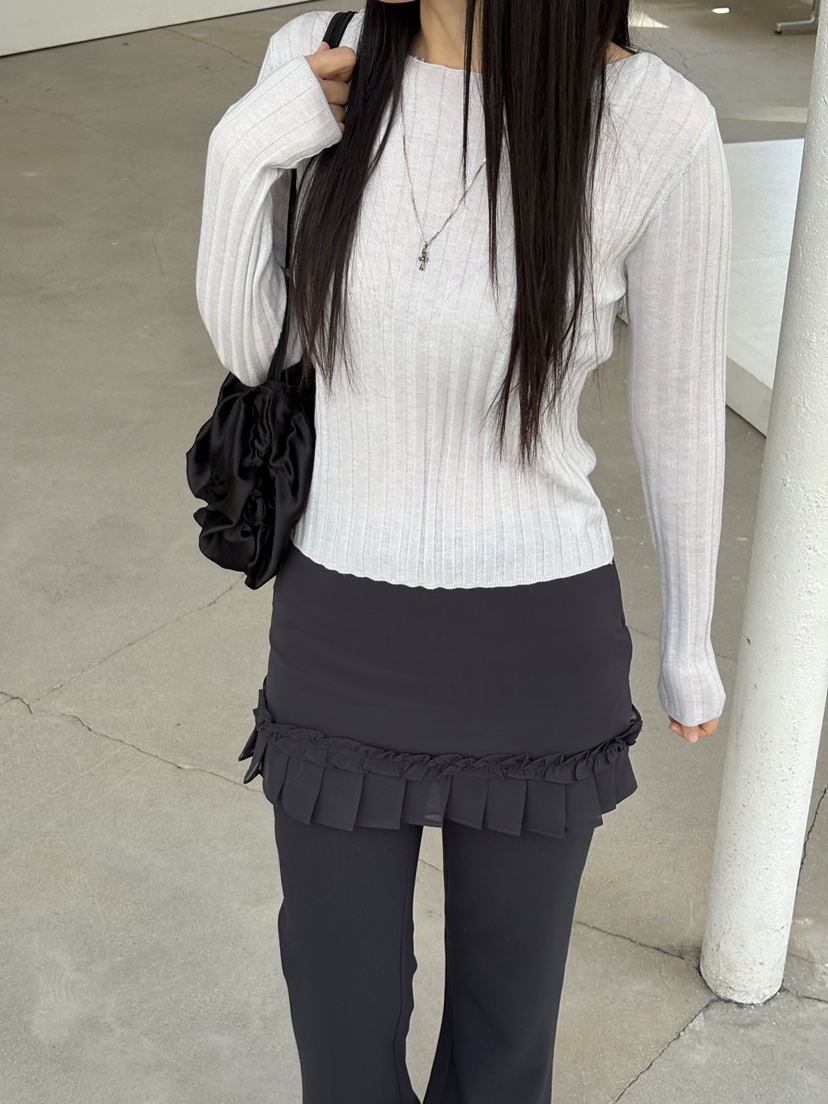 Verbena韓國代購女士新款職業休閑人氣熱賣真品針織衫羅紋Verbena針織衫