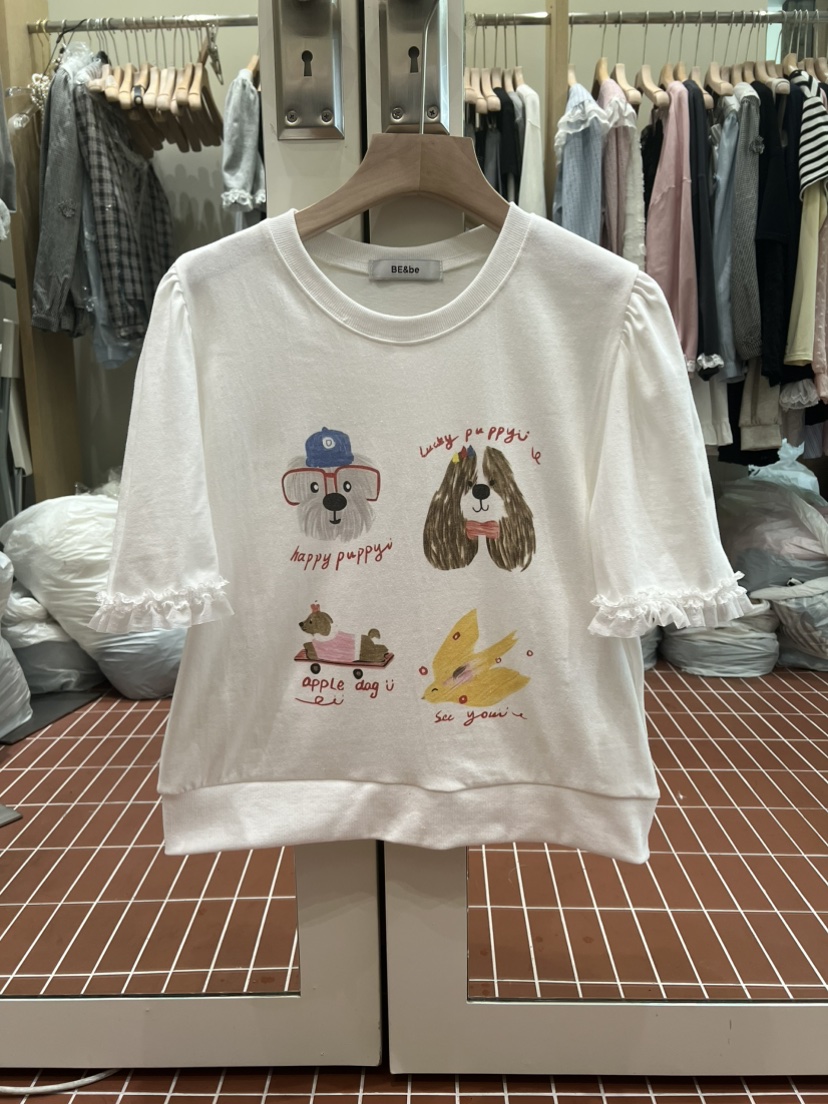 BE&amp;BE韓國直郵女裝新品時尚推薦職業休閑人氣熱賣T恤BE&beT恤圖色1