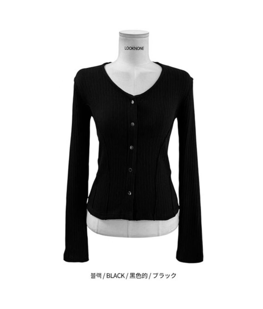 BUSTLING韓國代購女士新款人氣職業推薦熱賣針織衫開衫羅紋BUSTLING針織衫圖色3