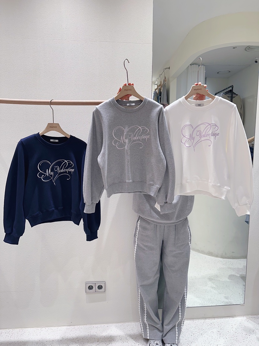 MARKE-P韓國東大門直郵女裝新款26春夏職業人氣衛衣刺繡MARKE-P衛衣