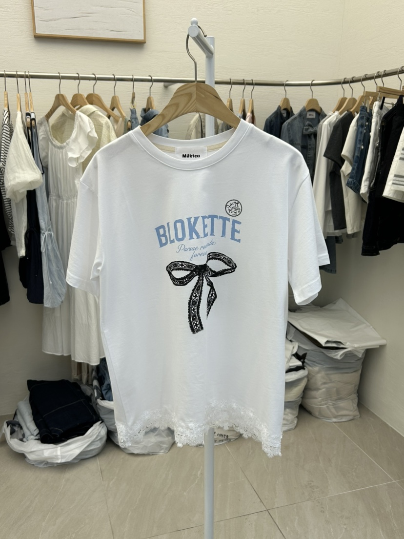 MILK TEA韓國直郵女裝新款休閑職業人氣推薦26春夏熱賣T恤MILK TEAT恤圖色1