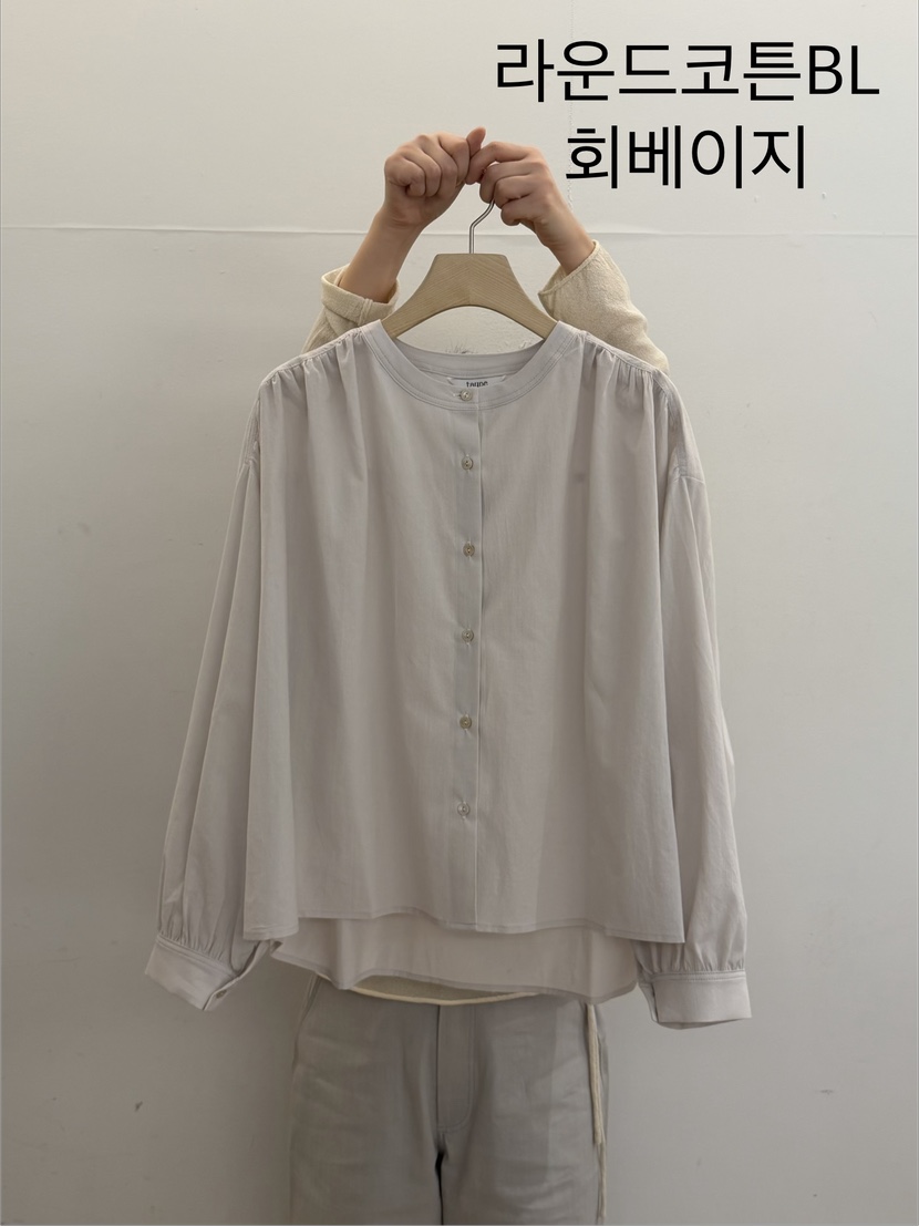 TAUPE韓國直郵實拍女裝新款推薦26春夏休閑職業襯衫蕾絲衫棉TAUPE襯衫/蕾絲衫圖色1