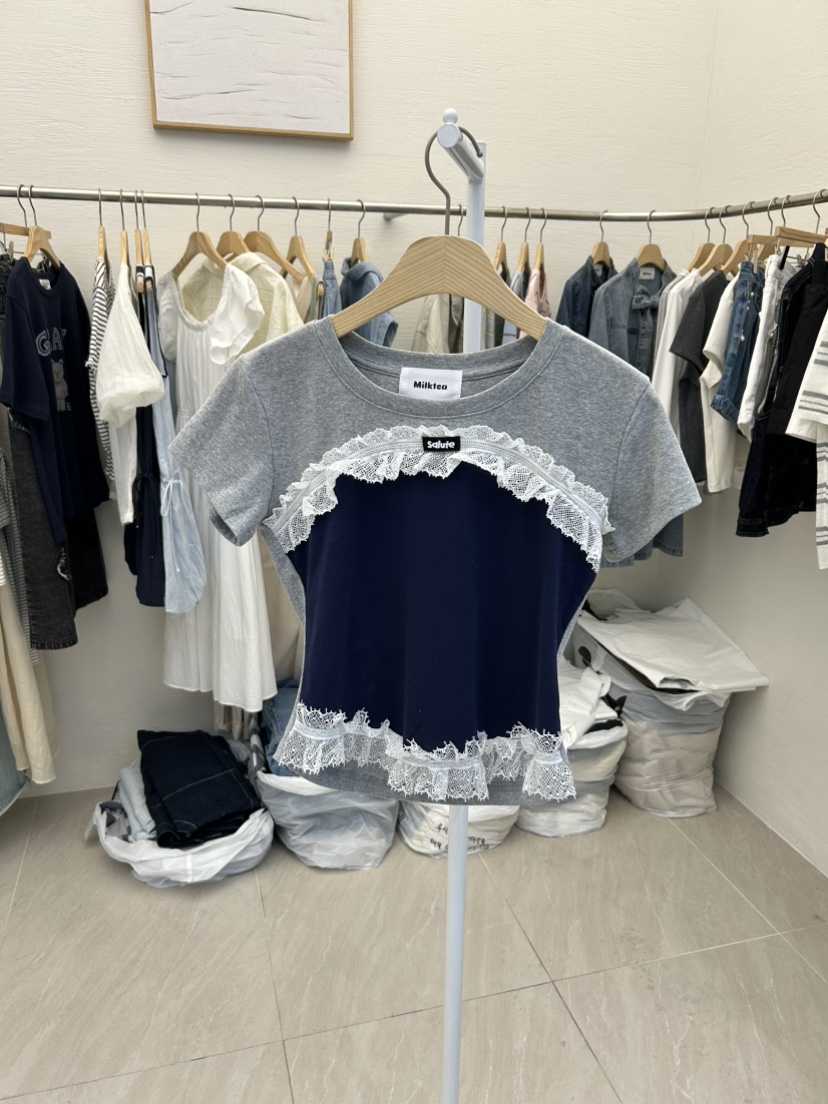 MILK TEA韓國直郵實拍女士新款休閑推薦26春夏熱賣時尚T恤MILK TEAT恤圖色1