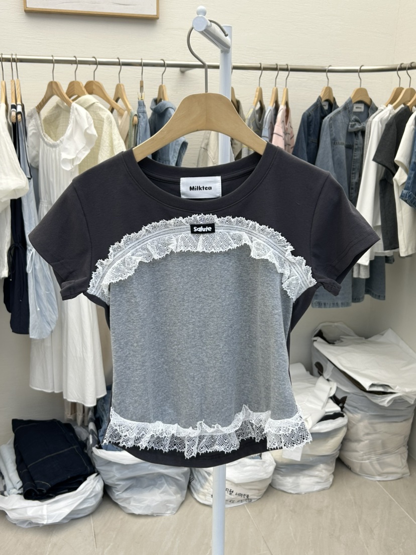 MILK TEA韓國直郵實拍女士新款休閑推薦26春夏熱賣時尚T恤MILK TEAT恤圖色2