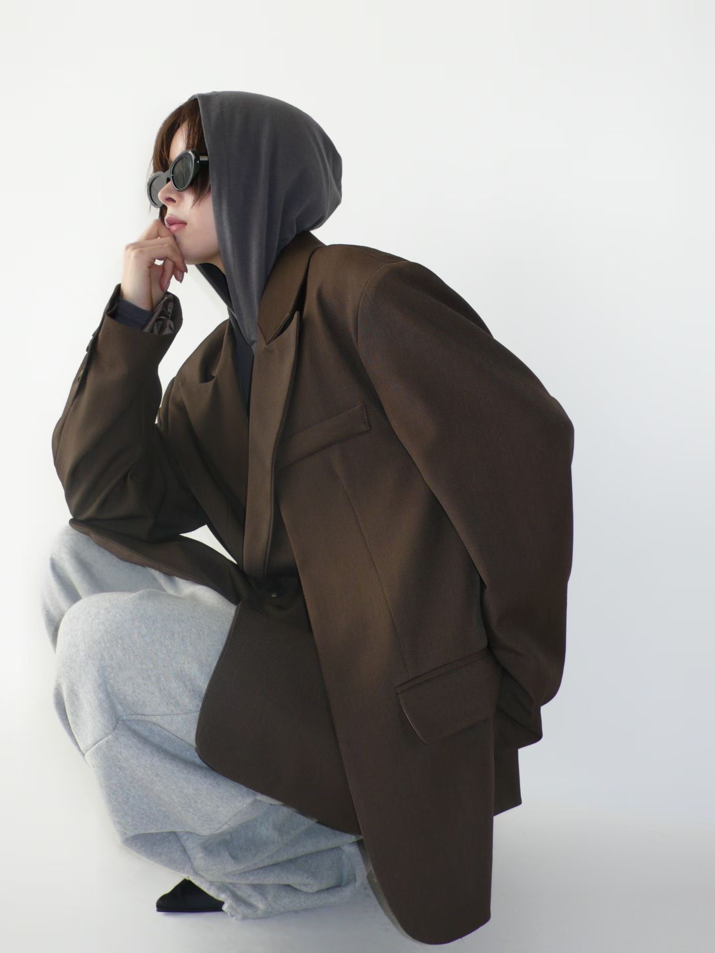 BUSTLING韓國東大門代購女士新品時尚人氣推薦職業26春夏夾克BUSTLING夾克