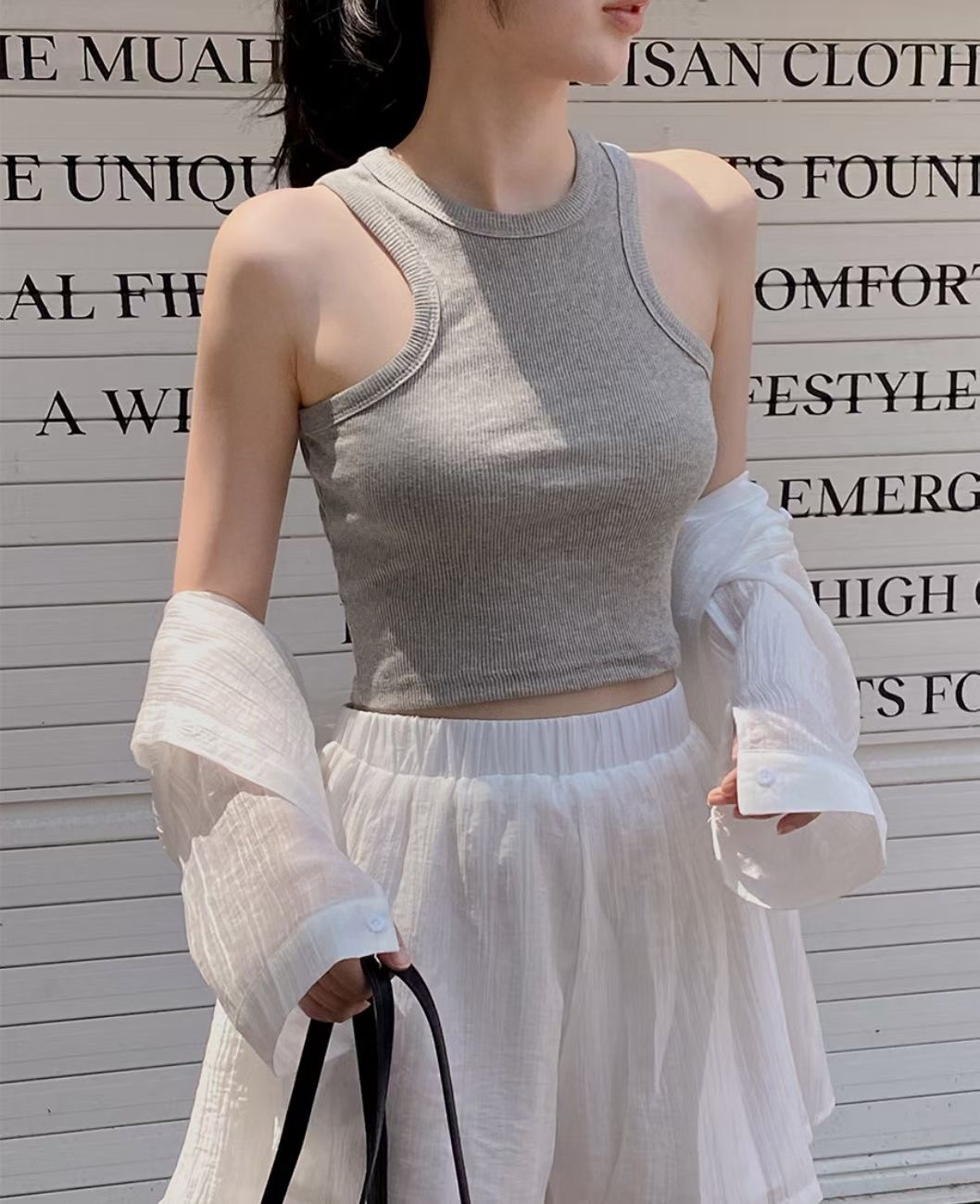 BUSTLING韓國東大門直郵女士新款人氣熱賣休閑26春夏吊帶背心BUSTLING吊帶/背心圖色3