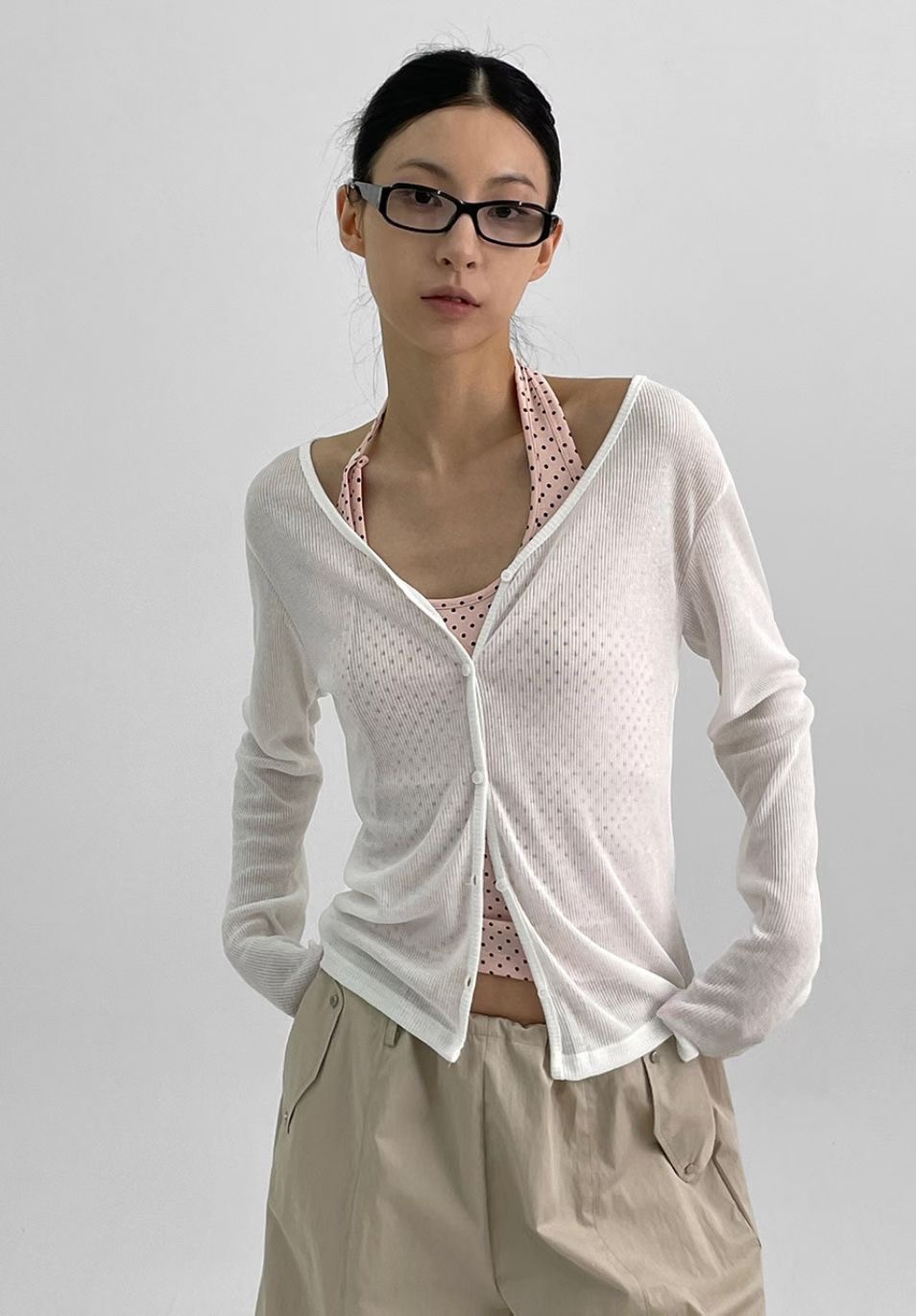 BUSTLING韓國直郵實拍女裝新款26春夏針織衫不含內搭羊毛衫BUSTLING針織衫圖色3