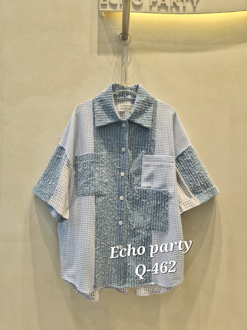 ECHOPARTY韓國東大門代購女士新品26春夏熱賣人氣襯衫蕾絲衫ECHOPARTY襯衫/蕾絲衫圖色1