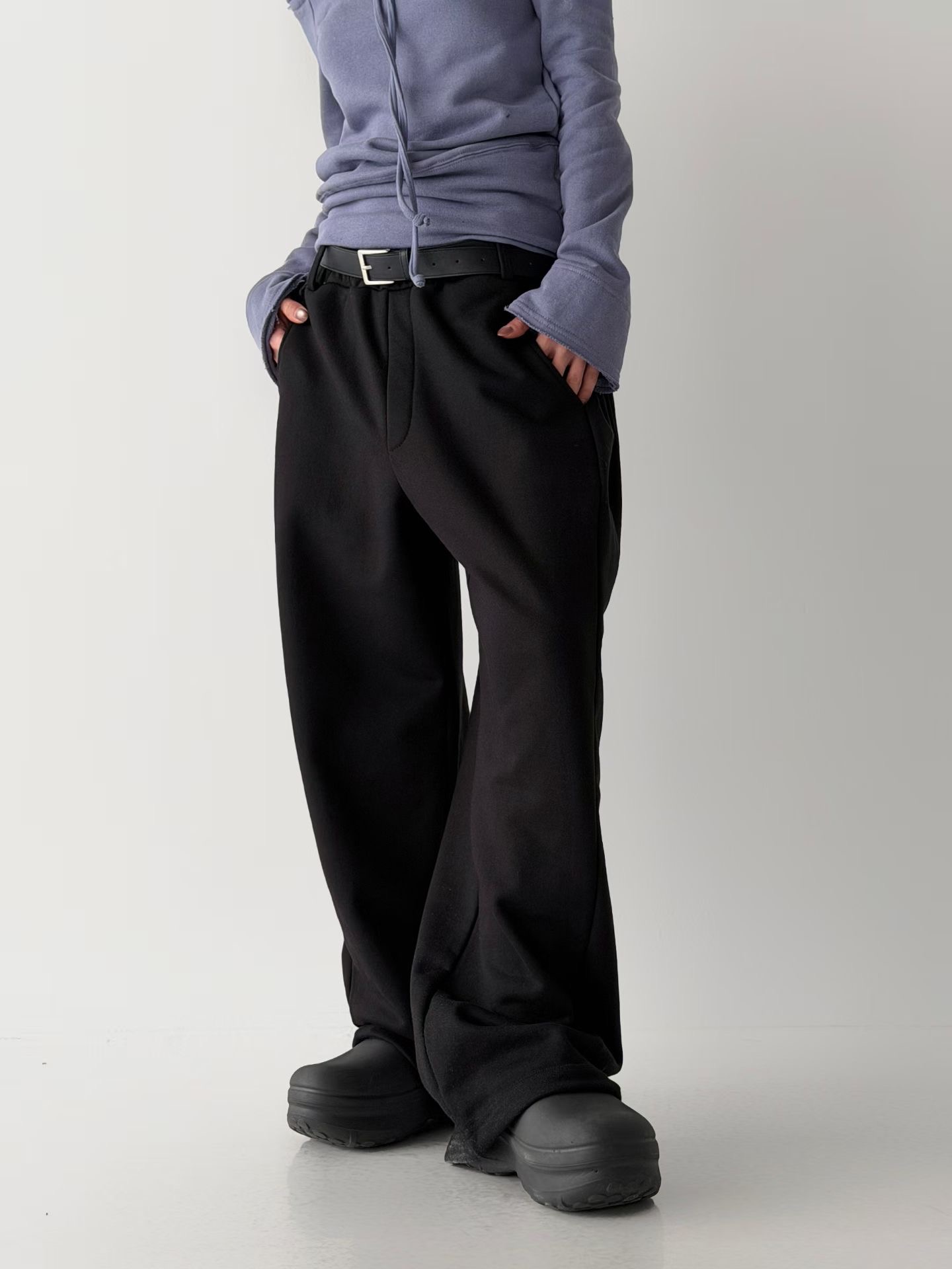 BUSTLING韓國東大門直郵女裝新款26春夏人氣休閑褲含腰帶BUSTLING休閑褲圖色1