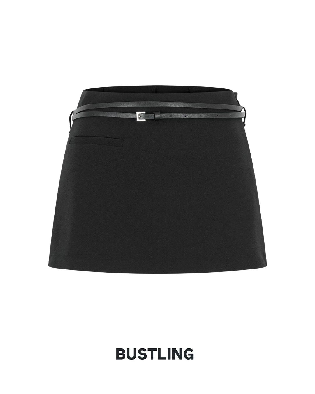 BUSTLING韓國直郵女裝新品休閑推薦時尚人氣裙褲含腰帶系帶BUSTLING裙褲圖色1