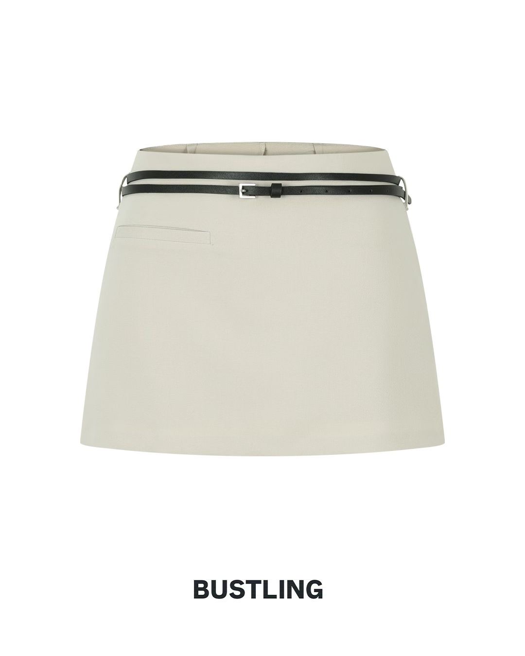 BUSTLING韓國直郵女裝新品休閑推薦時尚人氣裙褲含腰帶系帶BUSTLING裙褲圖色2