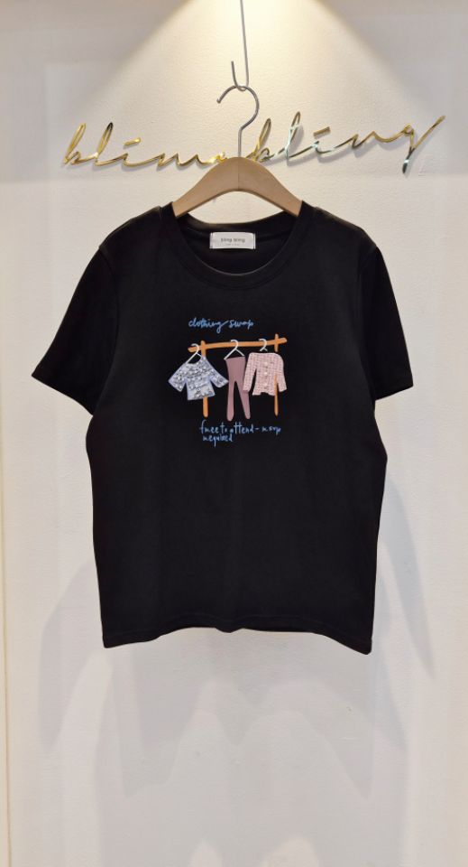 BLING BLING-S/RICO韓國直郵實拍女裝新品26春夏時尚T恤BLING BLING-S/RICOT恤圖色2