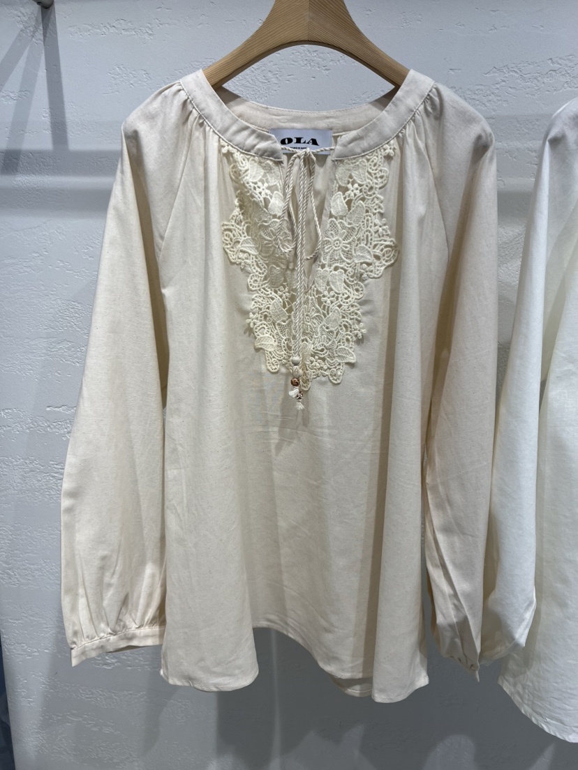 OLA韓國代購女裝新款休閑推薦26春夏熱賣人氣時尚襯衫蕾絲衫mellor/OLA襯衫/蕾絲衫