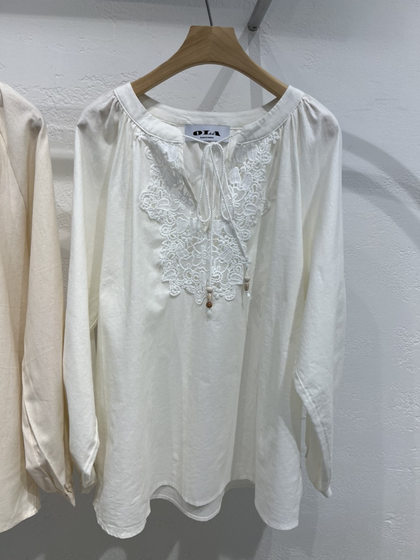 OLA韓國代購女裝新款休閑推薦26春夏熱賣人氣時尚襯衫蕾絲衫mellor/OLA襯衫/蕾絲衫