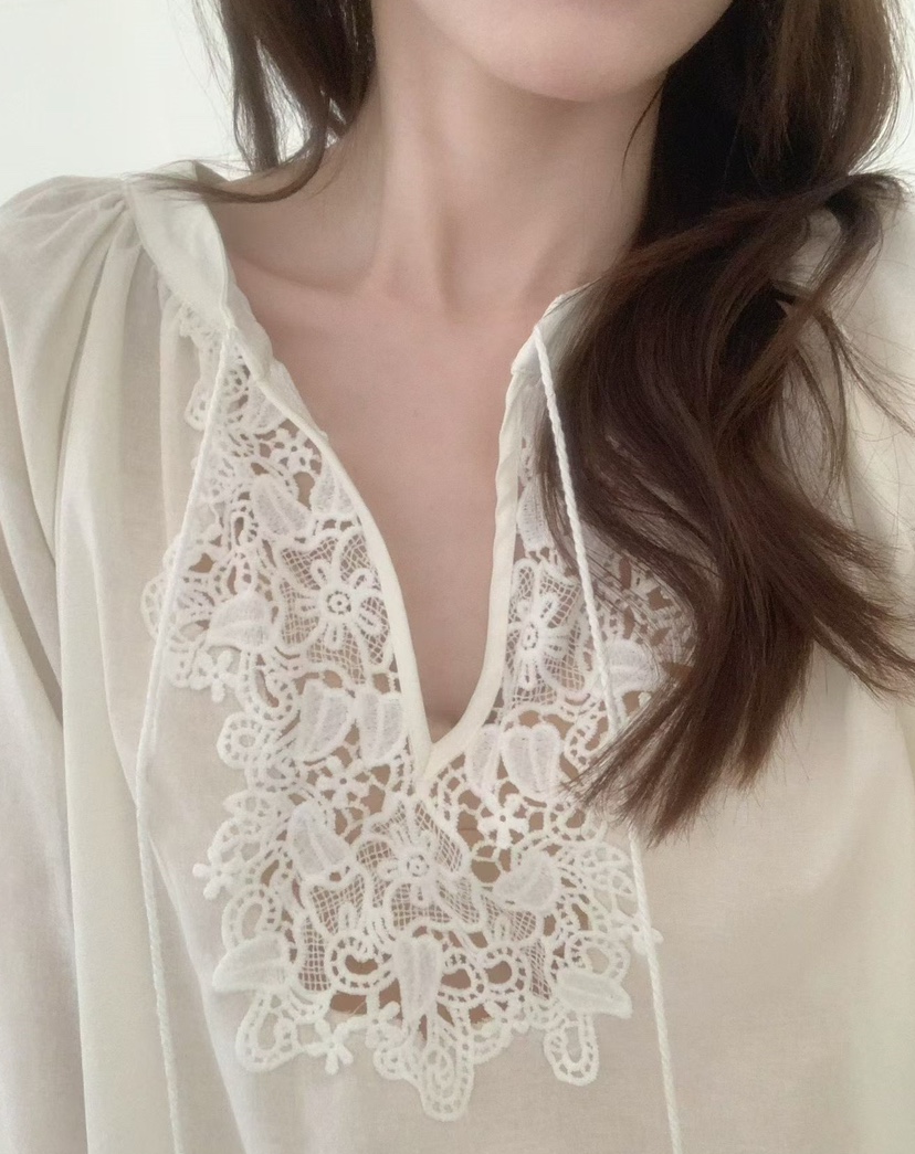 OLA韓國代購女裝新款休閑推薦26春夏熱賣人氣時尚襯衫蕾絲衫mellor/OLA襯衫/蕾絲衫