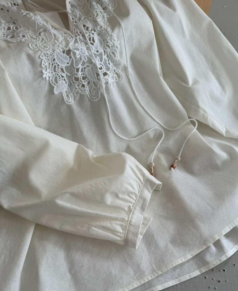 OLA韓國代購女裝新款休閑推薦26春夏熱賣人氣時尚襯衫蕾絲衫mellor/OLA襯衫/蕾絲衫