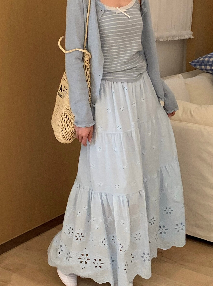 OLA韓國代購女裝新款職業熱賣26春夏休閑推薦時尚人氣長裙mellor/OLA長裙