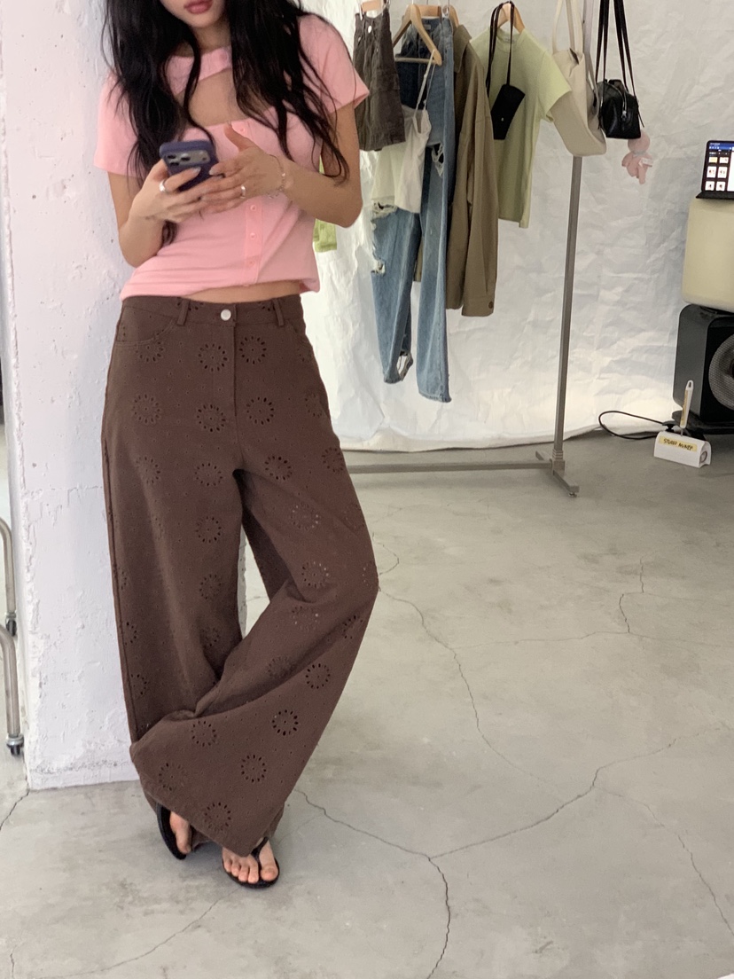 SUNDER MARKET韓國代購女士新款26春夏職業熱賣人氣T恤紐扣SUNDER MARKETT恤