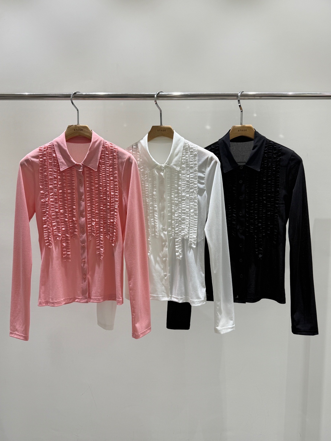 STAGE韓國東大門代購女士新款熱賣職業人氣時尚襯衫蕾絲衫STAGE襯衫/蕾絲衫