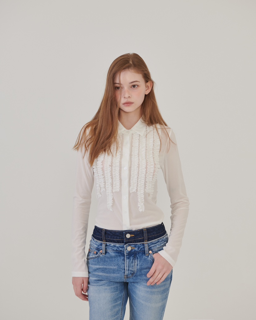 STAGE韓國東大門代購女士新款熱賣職業人氣時尚襯衫蕾絲衫STAGE襯衫/蕾絲衫