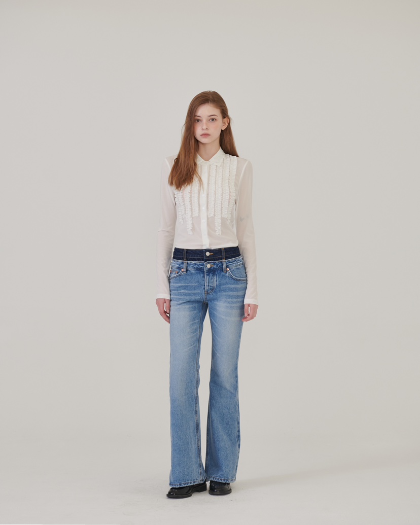 STAGE韓國東大門代購女士新款熱賣職業人氣時尚襯衫蕾絲衫STAGE襯衫/蕾絲衫