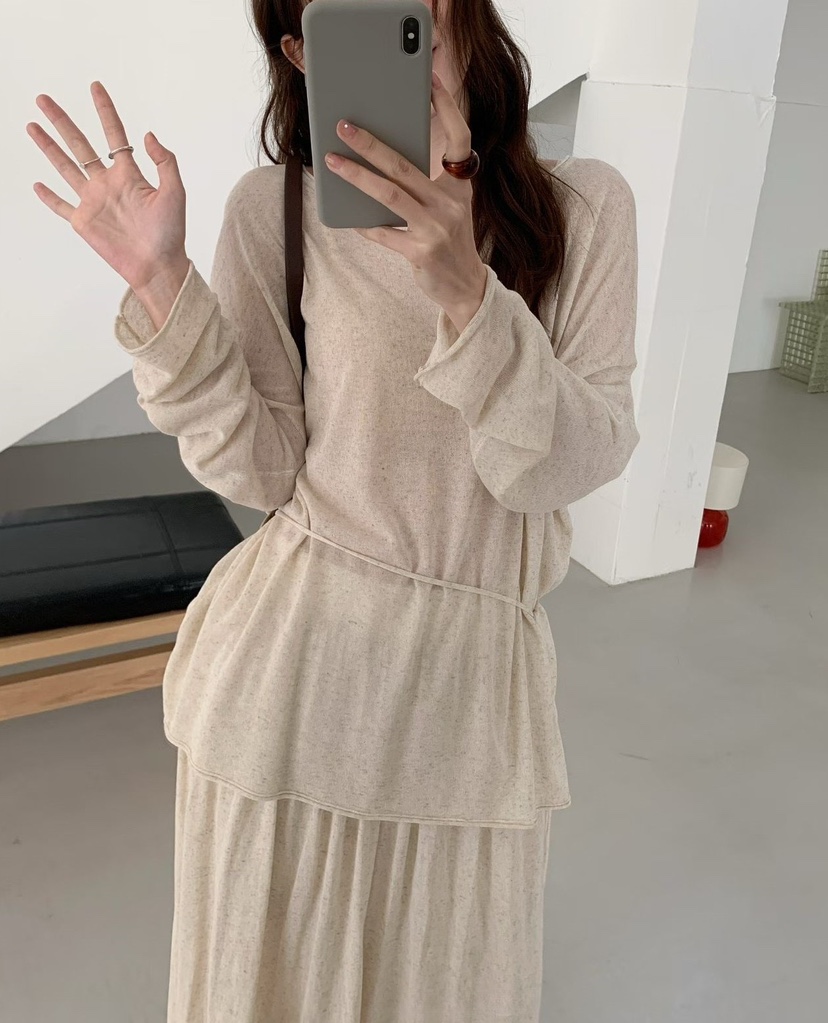 OLA韓國直郵實拍女士新款推薦26春夏職業時尚休閑熱賣長裙mellor/OLA長裙