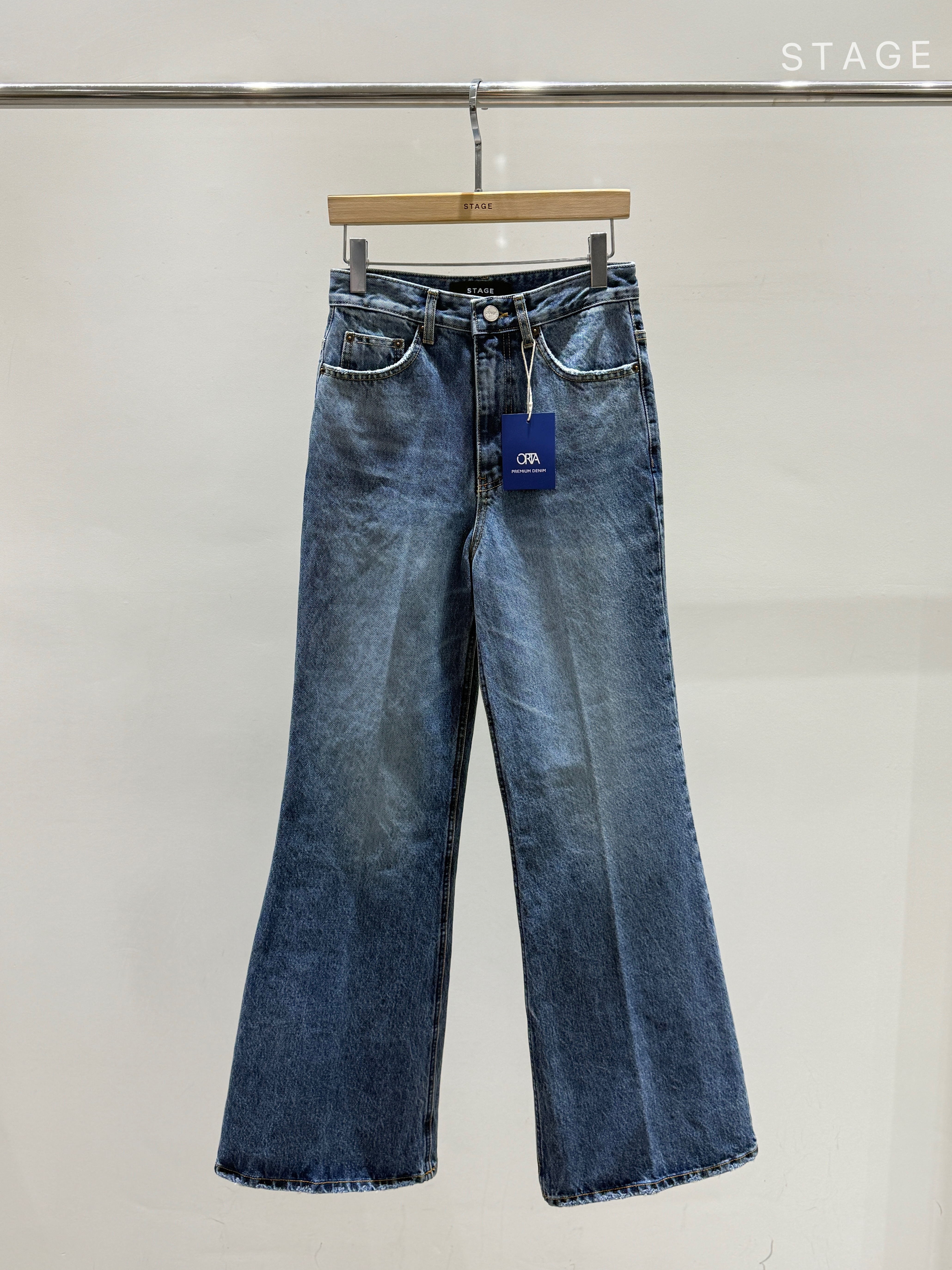 STAGE韓國代購女裝新款26春夏職業人氣時尚休閑推薦牛仔褲STAGE牛仔褲