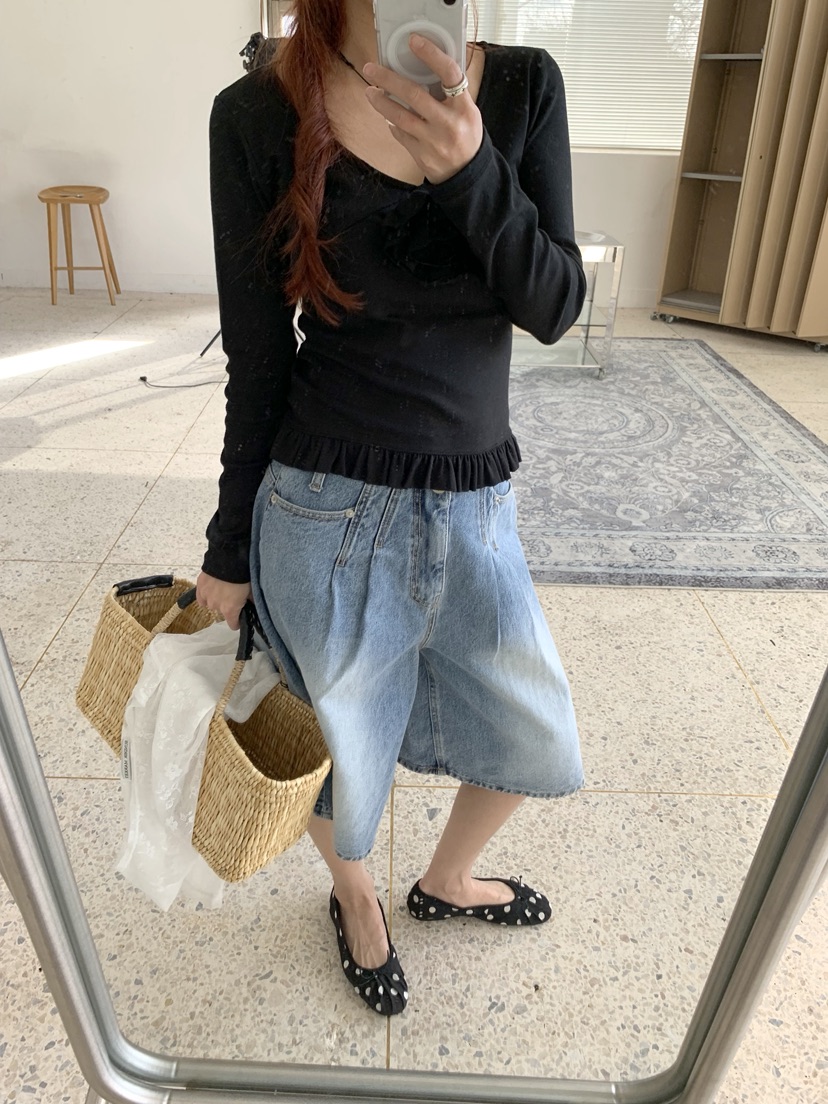 SUNDER MARKET韓國直郵實拍女士新品休閑人氣26春夏長袖T恤SUNDER MARKET長袖T恤