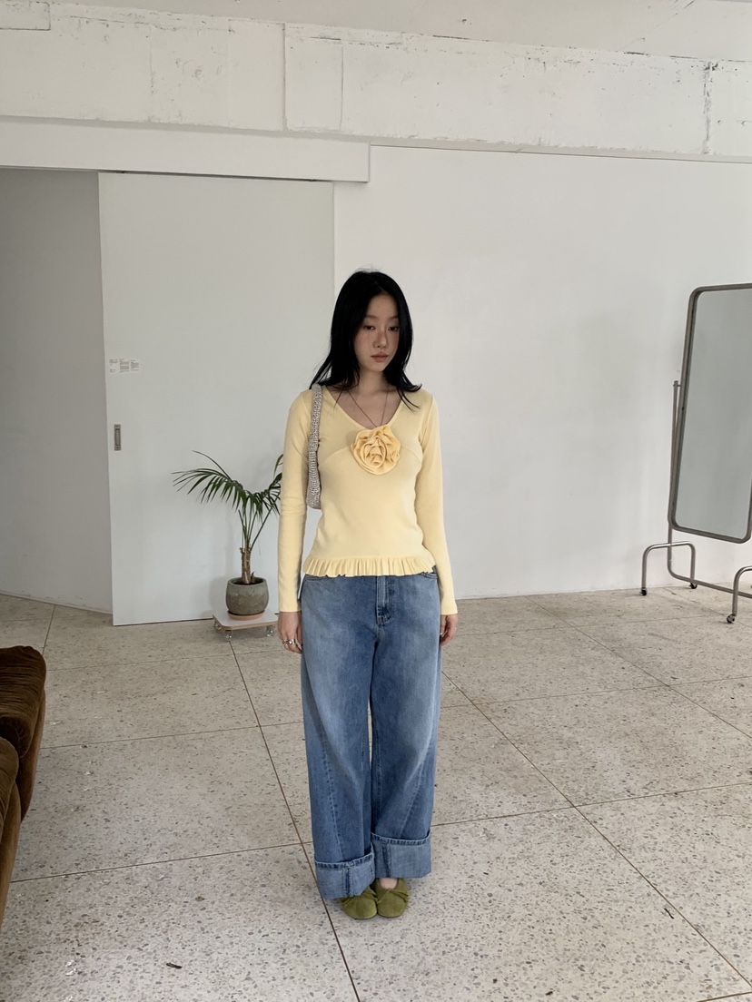 SUNDER MARKET韓國直郵實拍女士新品休閑人氣26春夏長袖T恤SUNDER MARKET長袖T恤