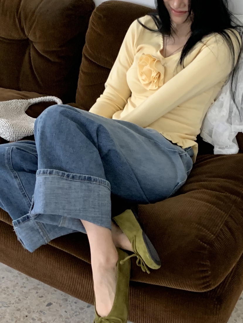 SUNDER MARKET韓國直郵實拍女士新品休閑人氣26春夏長袖T恤SUNDER MARKET長袖T恤