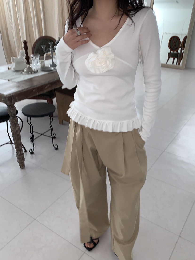 SUNDER MARKET韓國直郵實拍女士新品休閑人氣26春夏長袖T恤SUNDER MARKET長袖T恤