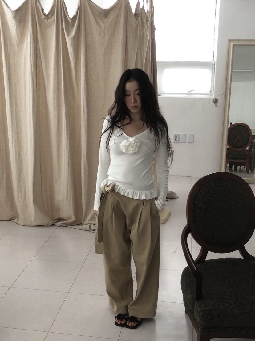 SUNDER MARKET韓國直郵實拍女士新品休閑人氣26春夏長袖T恤SUNDER MARKET長袖T恤