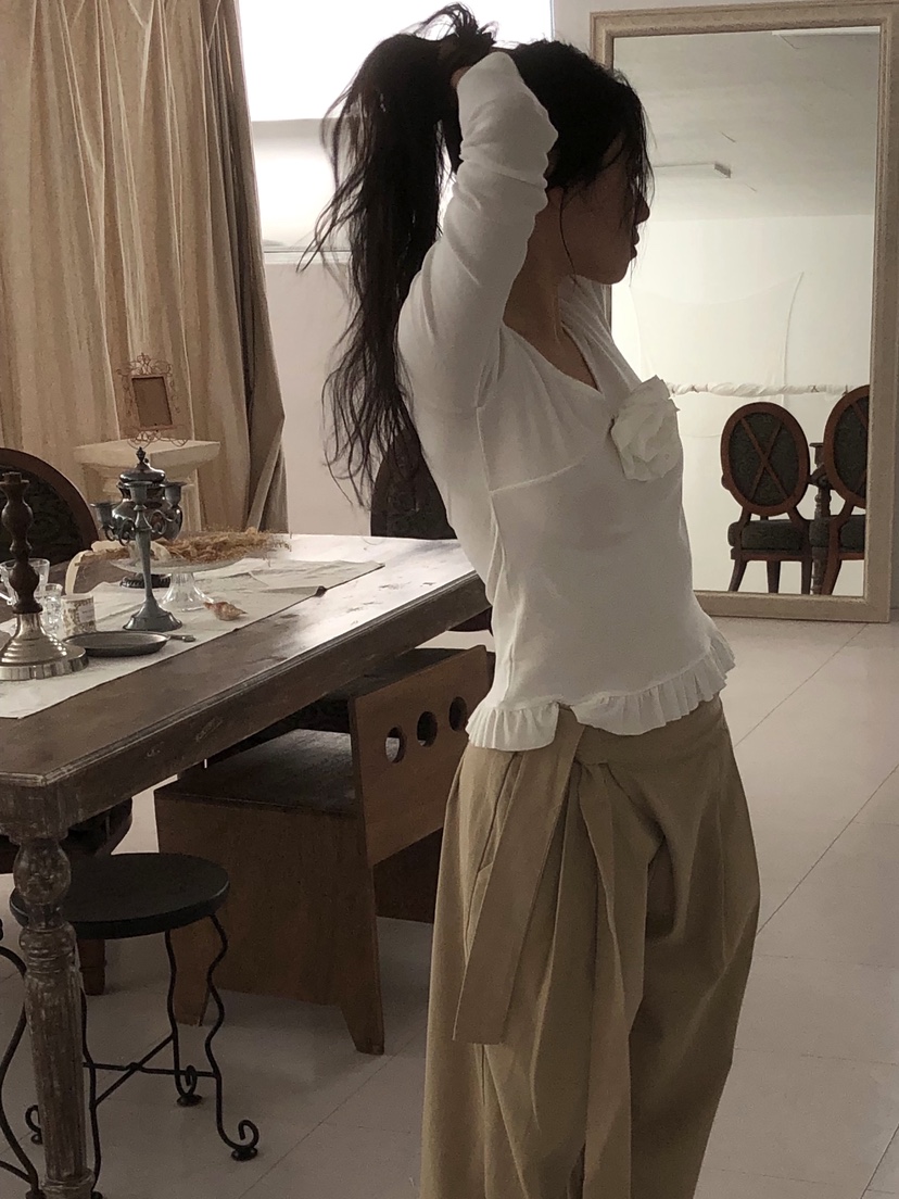 SUNDER MARKET韓國直郵實拍女士新品休閑人氣26春夏長袖T恤SUNDER MARKET長袖T恤