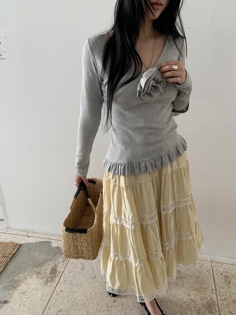 SUNDER MARKET韓國直郵實拍女士新品休閑人氣26春夏長袖T恤SUNDER MARKET長袖T恤