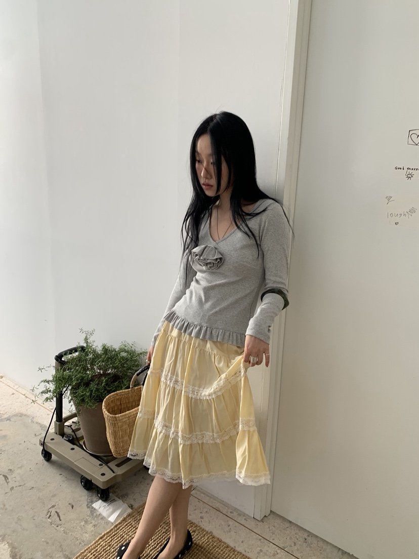 SUNDER MARKET韓國直郵實拍女士新品休閑人氣26春夏長袖T恤SUNDER MARKET長袖T恤