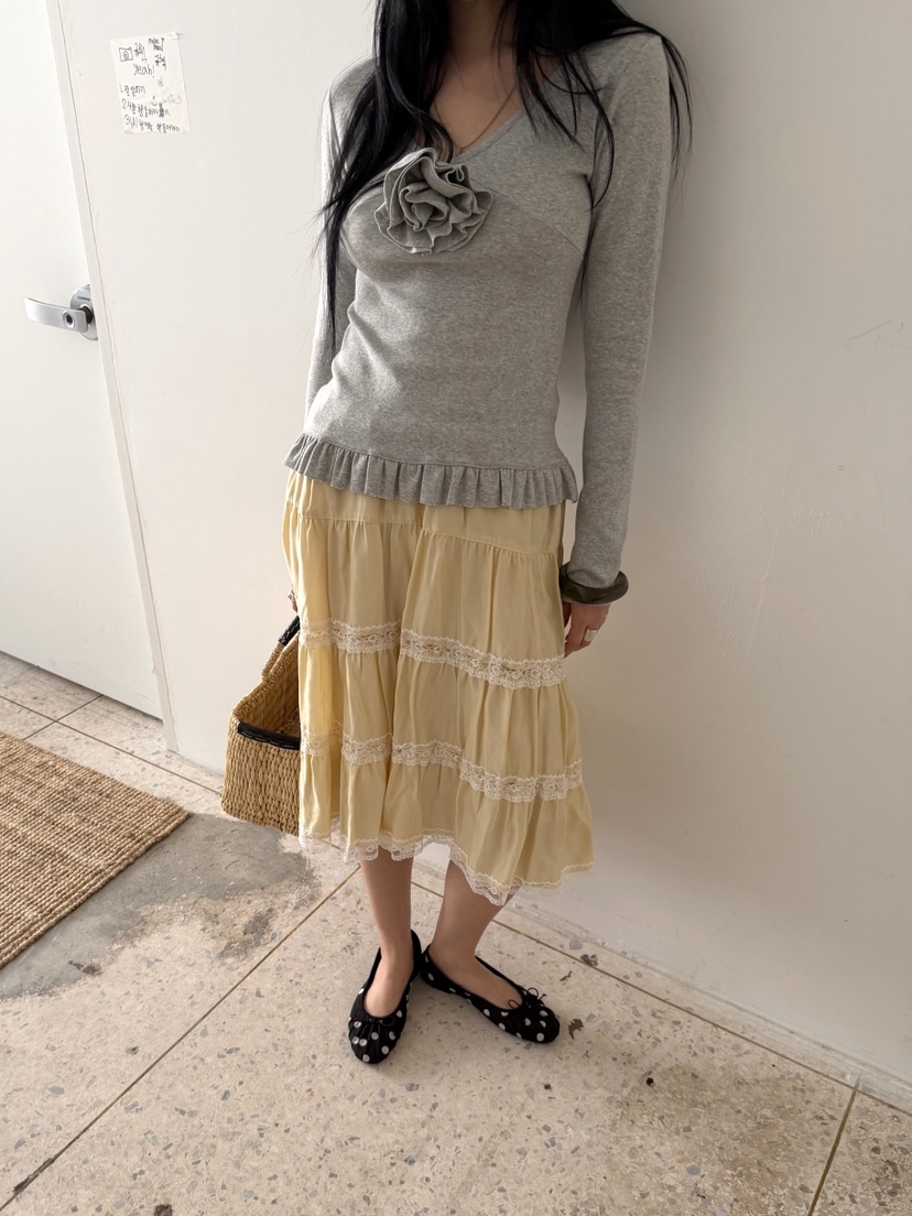 SUNDER MARKET韓國直郵實拍女士新品休閑人氣26春夏長袖T恤SUNDER MARKET長袖T恤圖色2