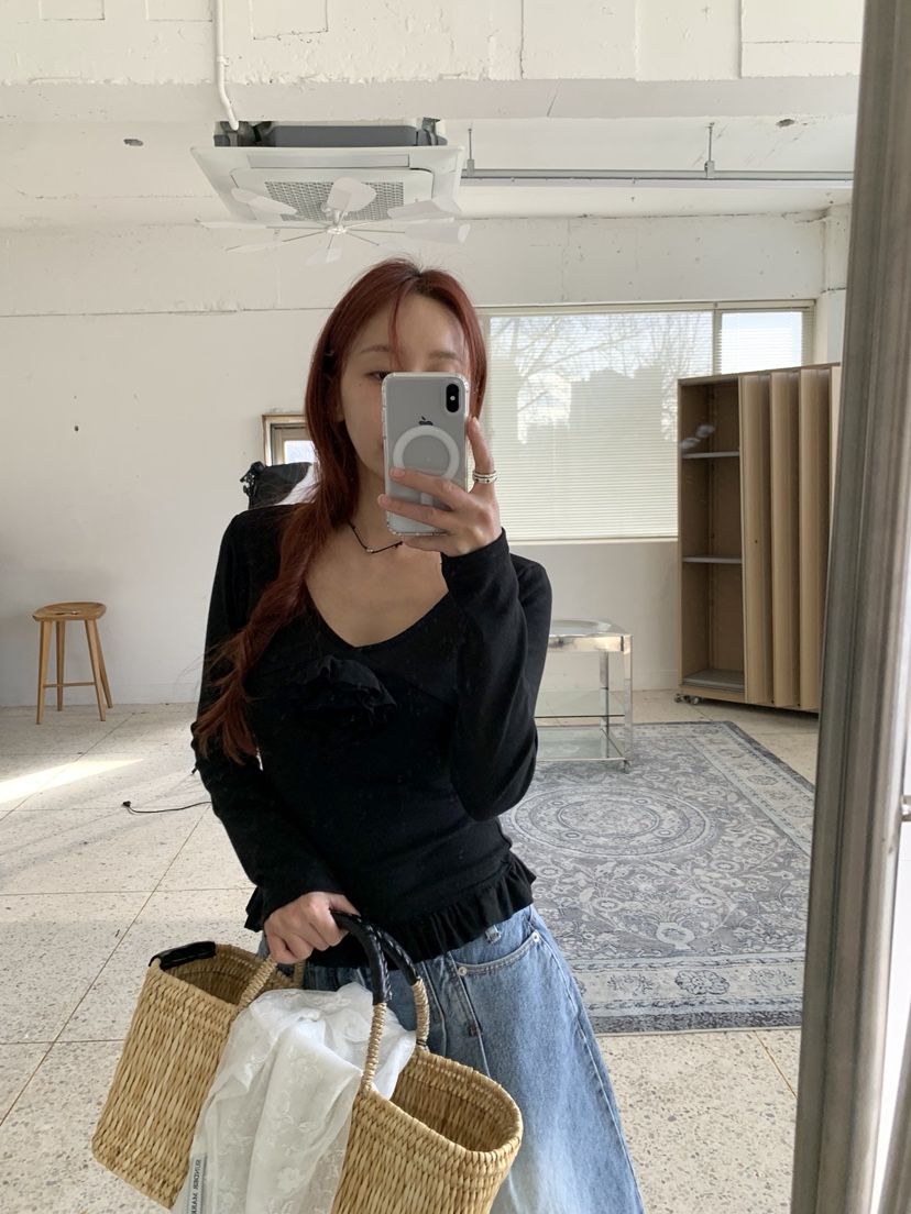 SUNDER MARKET韓國直郵實拍女士新品休閑人氣26春夏長袖T恤SUNDER MARKET長袖T恤圖色3