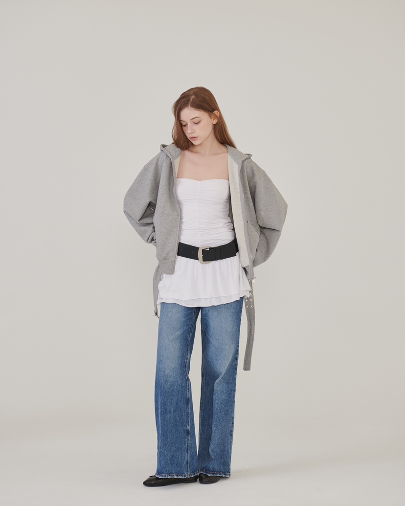 STAGE韓國東大門直郵女裝新品時尚熱賣26春夏吊帶背心褶皺STAGE吊帶/背心