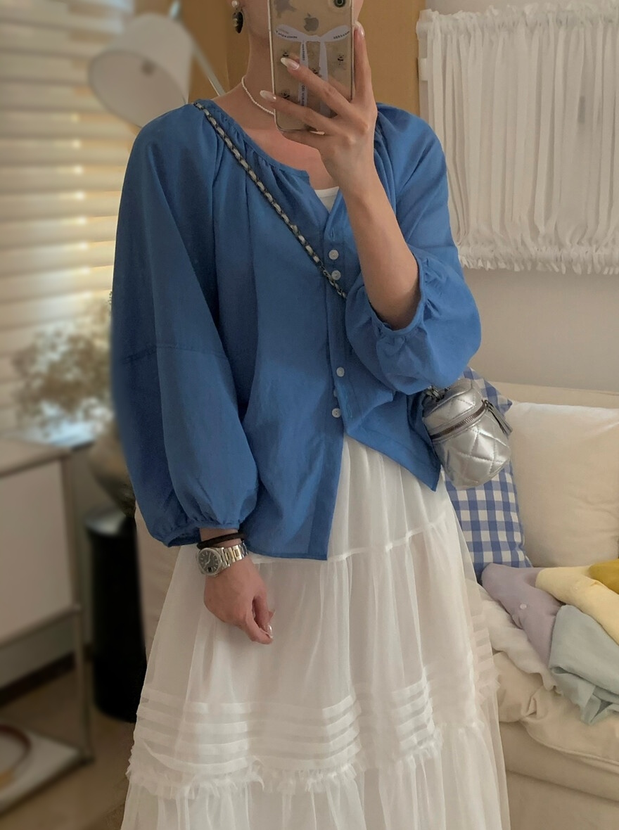 OLA韓國東大門代購女士新款26春夏休閑襯衫蕾絲衫不含吊帶mellor/OLA襯衫/蕾絲衫