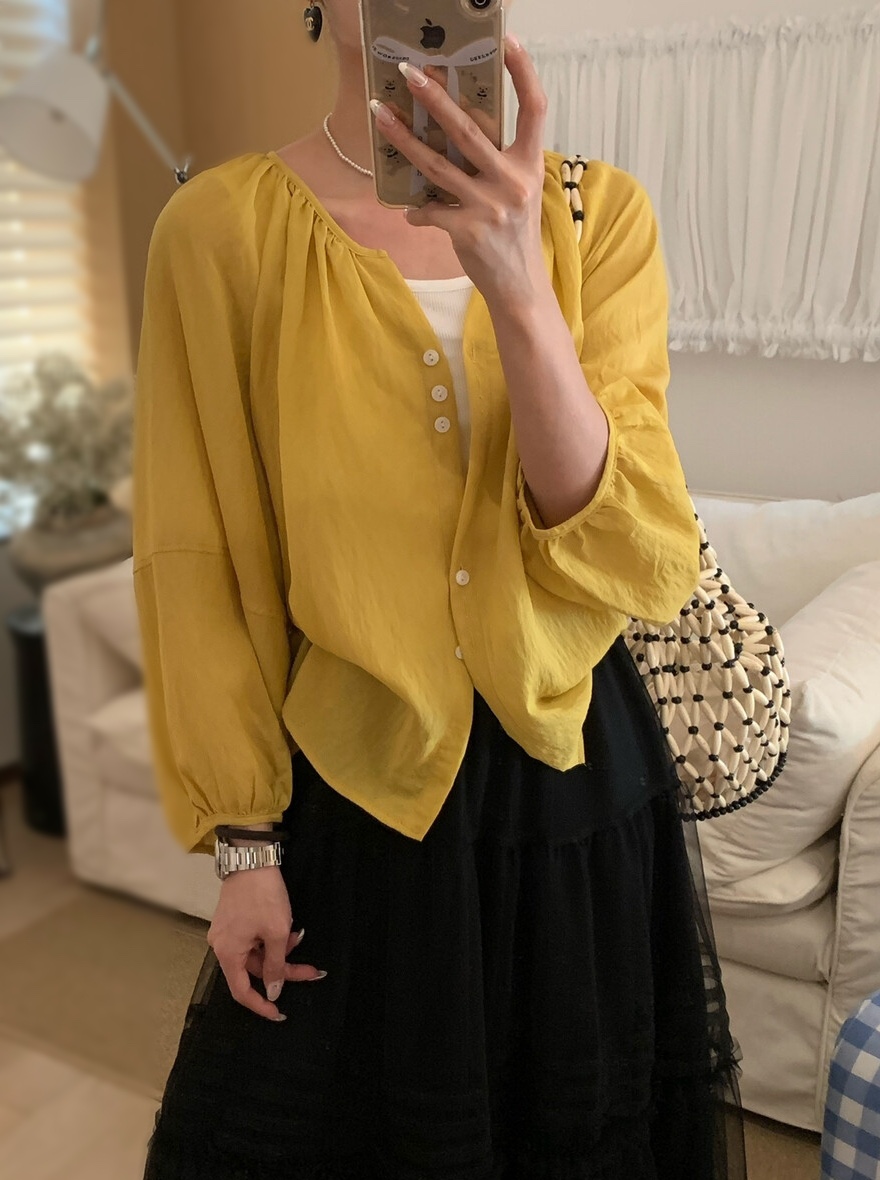 OLA韓國東大門代購女士新款26春夏休閑襯衫蕾絲衫不含吊帶mellor/OLA襯衫/蕾絲衫