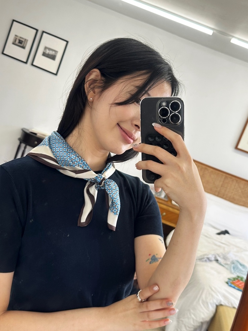 NICEALICE韓國直郵實拍女裝新款休閑推薦圍巾披肩絲綢圍巾NICEALICE圍巾/披肩