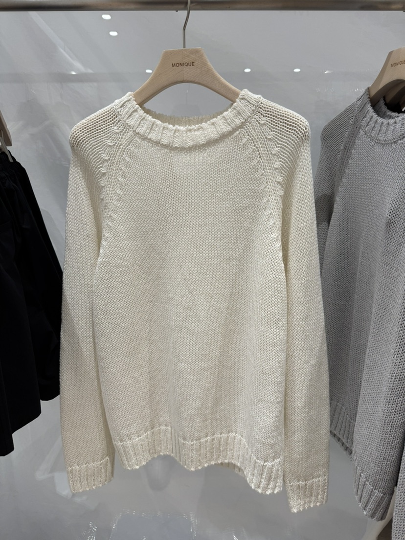 MONIQUE韓國東大門直郵女裝新品休閑人氣針織衫插肩袖亞麻MONIQUE針織衫圖色1