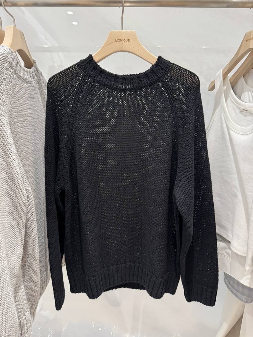 MONIQUE韓國東大門直郵女裝新品休閑人氣針織衫插肩袖亞麻MONIQUE針織衫圖色3