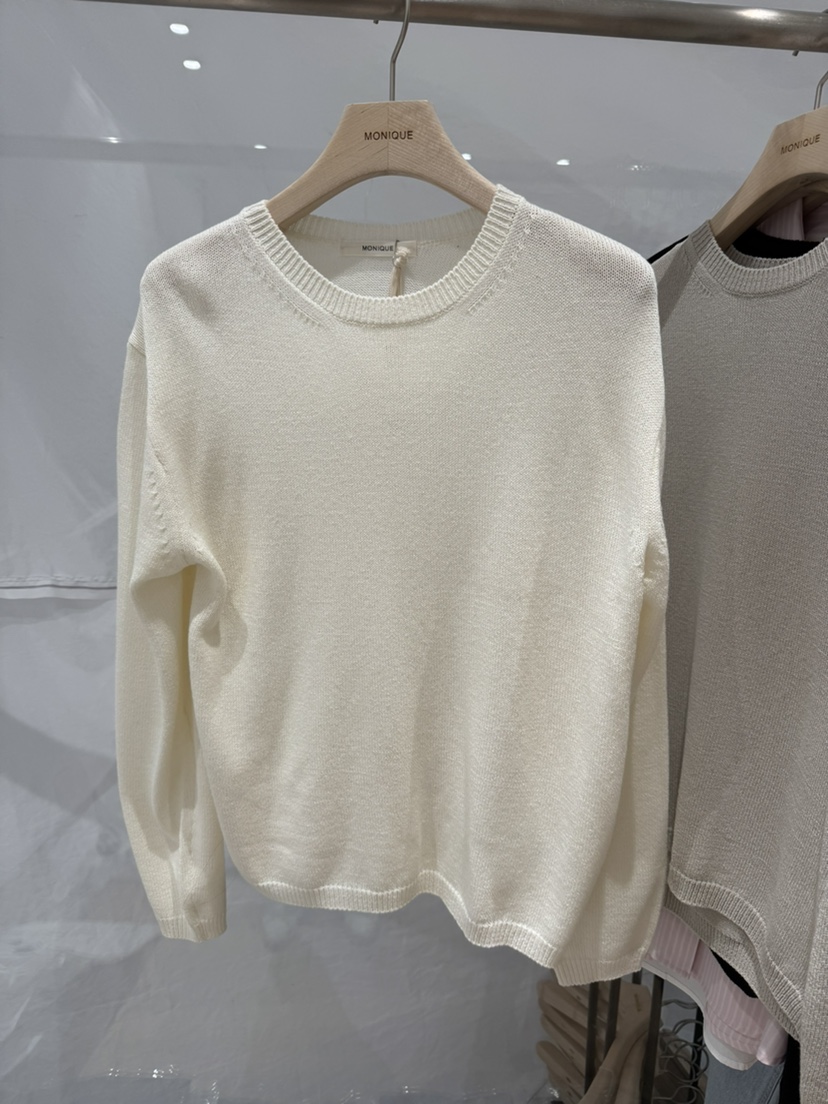 MONIQUE韓國東大門直郵女士新品推薦26春夏職業針織衫亞麻MONIQUE針織衫圖色1