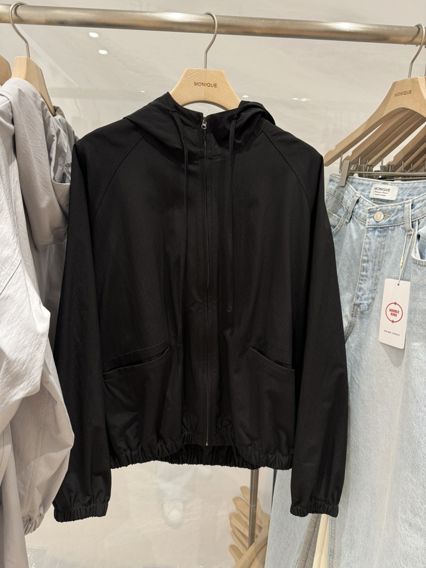 MONIQUE韓國東大門直郵女裝新款時尚休閑職業人氣夾克兜帽MONIQUE夾克圖色3