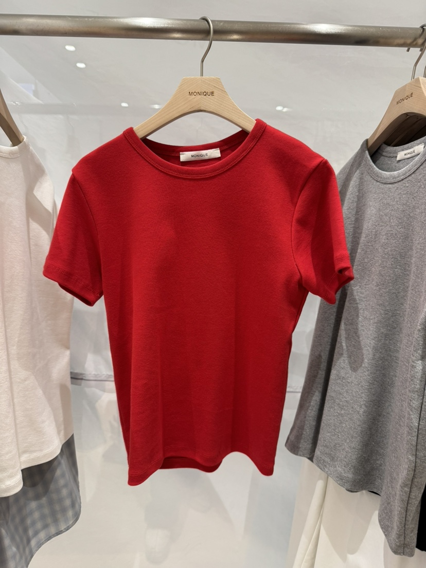 MONIQUE韓國直郵實拍女裝新款26春夏推薦休閑職業人氣T恤MONIQUET恤圖色2