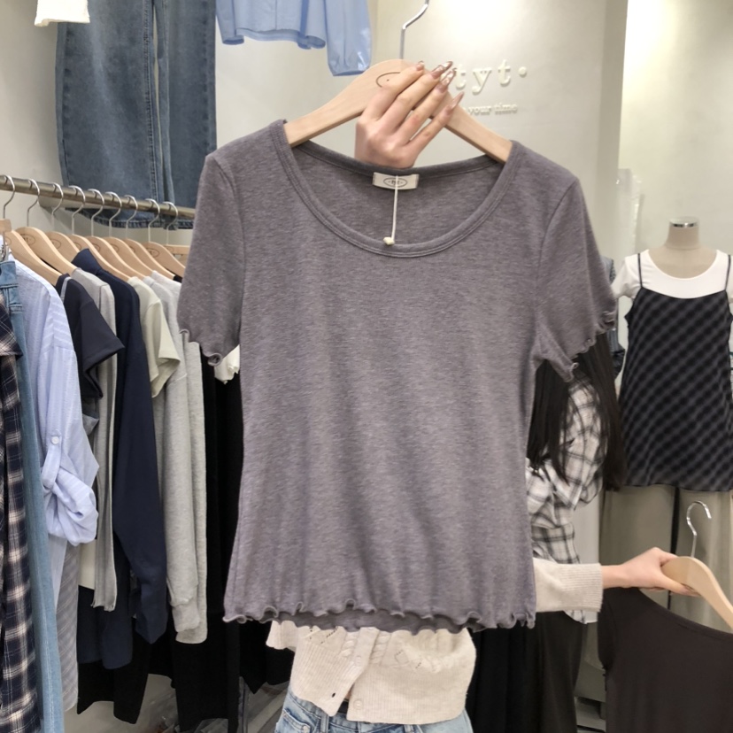 TAKE YOUE TIME韓國直郵女裝新品熱賣26春夏推薦職業T恤TAKE YOUE TIMET恤圖色4