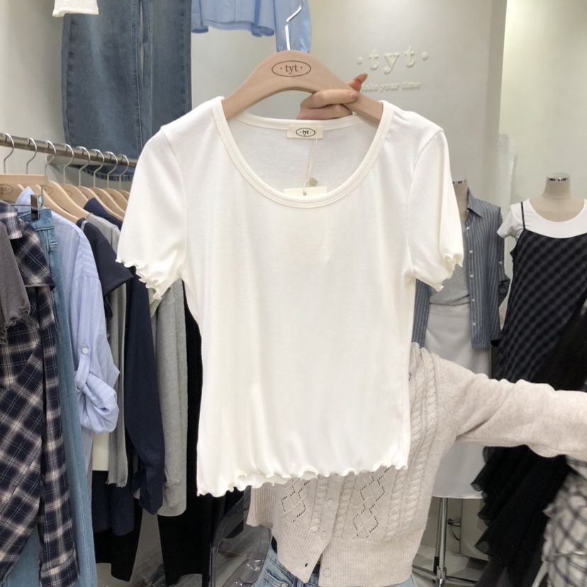 TAKE YOUE TIME韓國直郵女裝新品熱賣26春夏推薦職業T恤TAKE YOUE TIMET恤圖色5