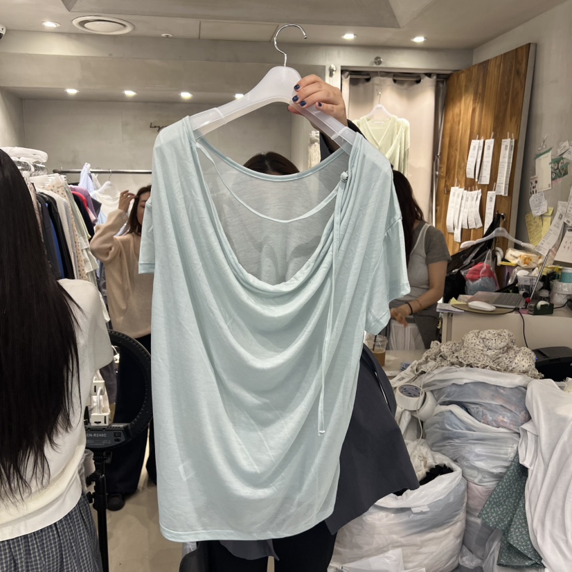 LOGROAD韓國東大門直郵女裝新品26春夏時尚休閑人氣推薦T恤LOG ROADT恤